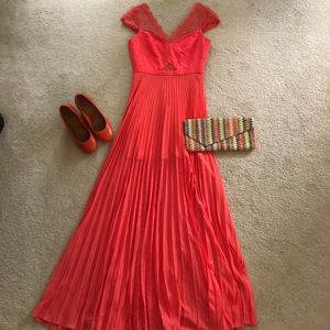 BCBG Max Azria coral dress